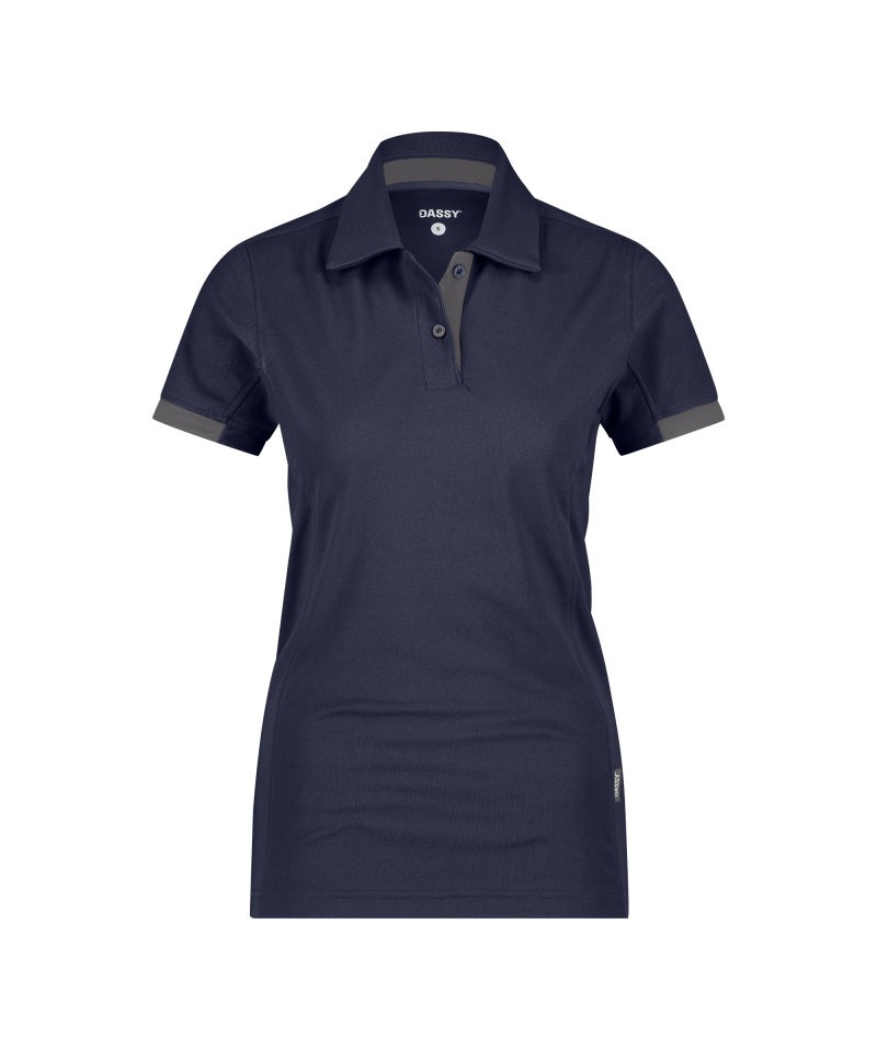 Traxion Next Women Polo sneldrogend polyester Kleur_Afbeeldingen NACHTBLAUW/ANTRACIETGRIJS