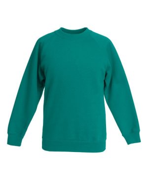 Premium Raglan Sweat Kids Kleur_W Emerald