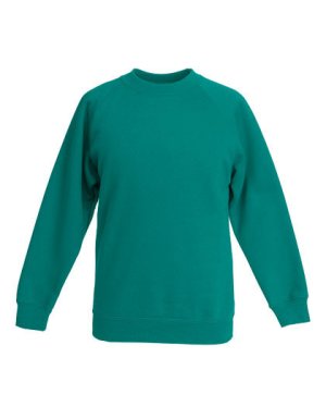 Classic Raglan Sweat Kids Kleur_W Emerald