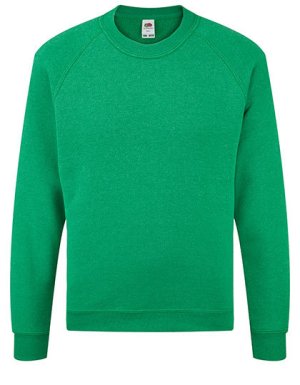 Classic Raglan Sweat Kids Kleur_W Heather Green