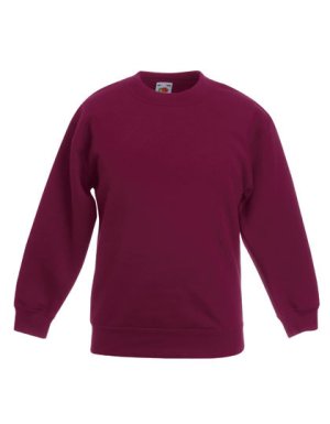 Classic Set-In Sweater Kids Kleur_W Burgundy