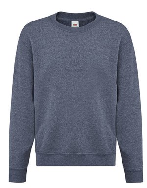 Classic Set-In Sweater Kids Kleur_W Heather Navy