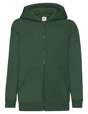 Classic Hooded Sweat Jacket Kids Kleur_W Bottle Green