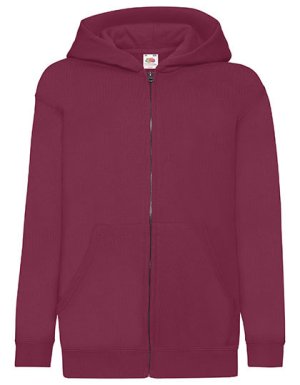 Classic Hooded Sweat Jacket Kids Kleur_W Burgundy