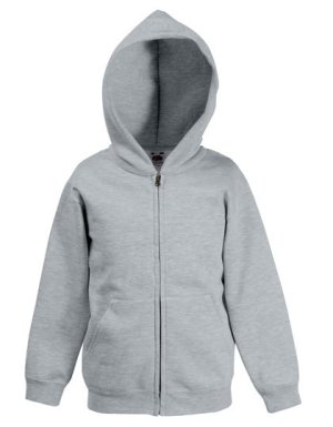 Classic Hooded Sweat Jacket Kids Kleur_W Heather Grey