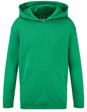 Classic Hooded Sweat Kids Kleur_W Heather Green