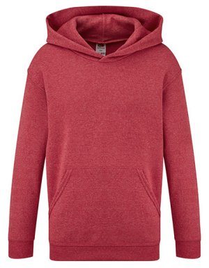 Classic Hooded Sweat Kids Kleur_W Heather Red