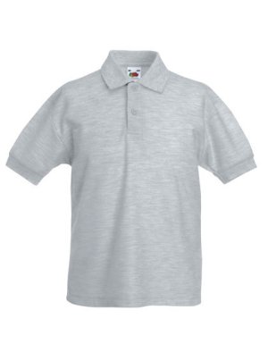 65/35 Kids polo Kleur_W Heather Grey