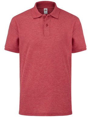 65/35 Kids polo Kleur_W Heather Red