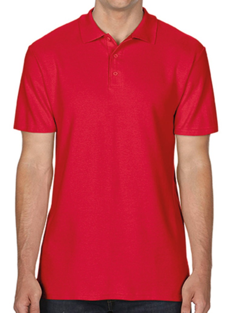 Softstyle Double Piqué Polo Kleuren red