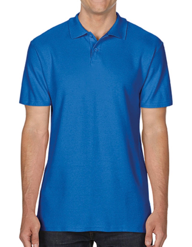 Softstyle Double Piqué Polo Kleuren royal