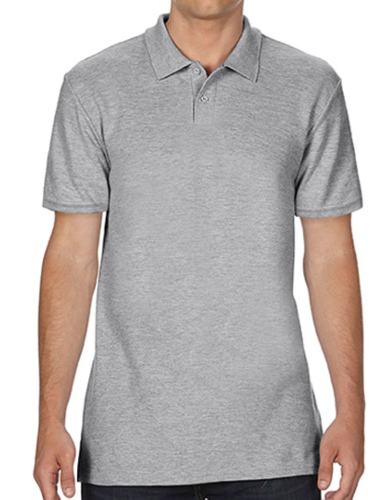 Softstyle Double Piqué Polo Kleuren sport grey (heather)