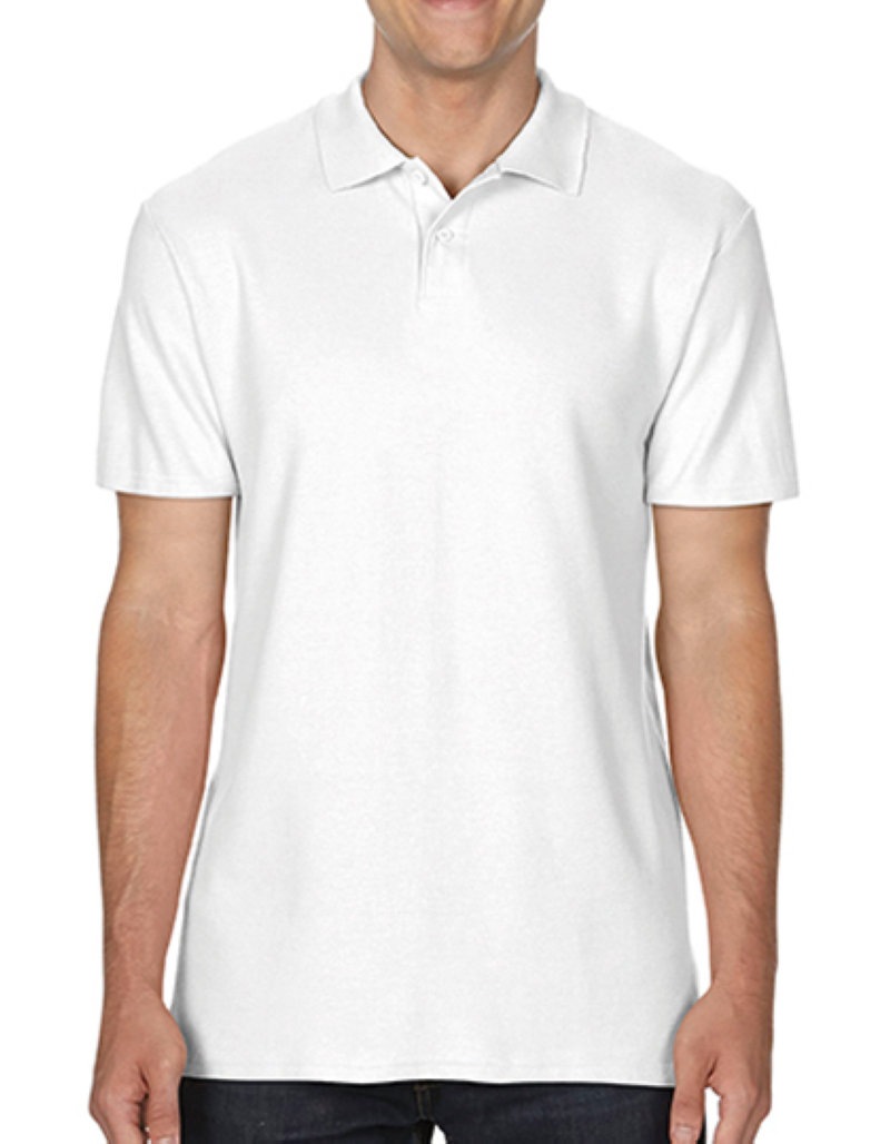 Softstyle Double Piqué Polo Kleuren white