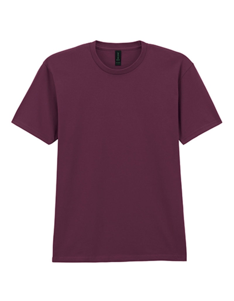 Softstyle Midweight Adult T-Shirt Kleuren maroon
