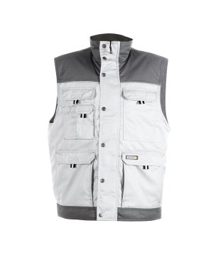 Hulst Tweekleurige bodywarmer fleece gevoerd Kleur WIT/CEMENTGRIJS