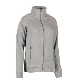 ID 629 FULL ZIP LADIES SWEATER Kleur GREY MELANGE