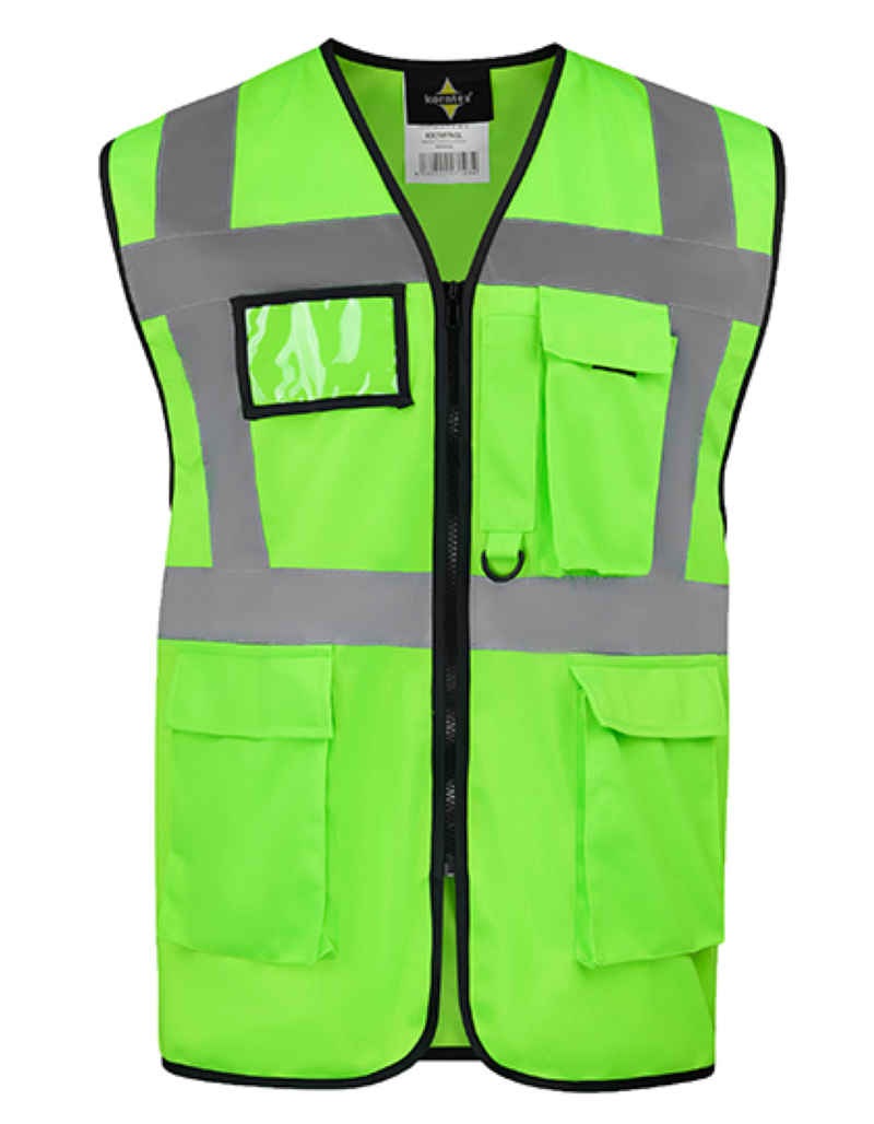 Comfort Executive Multifunctional Safety Vest Hamb Kleur_Afbeeldingen NEON GREEN