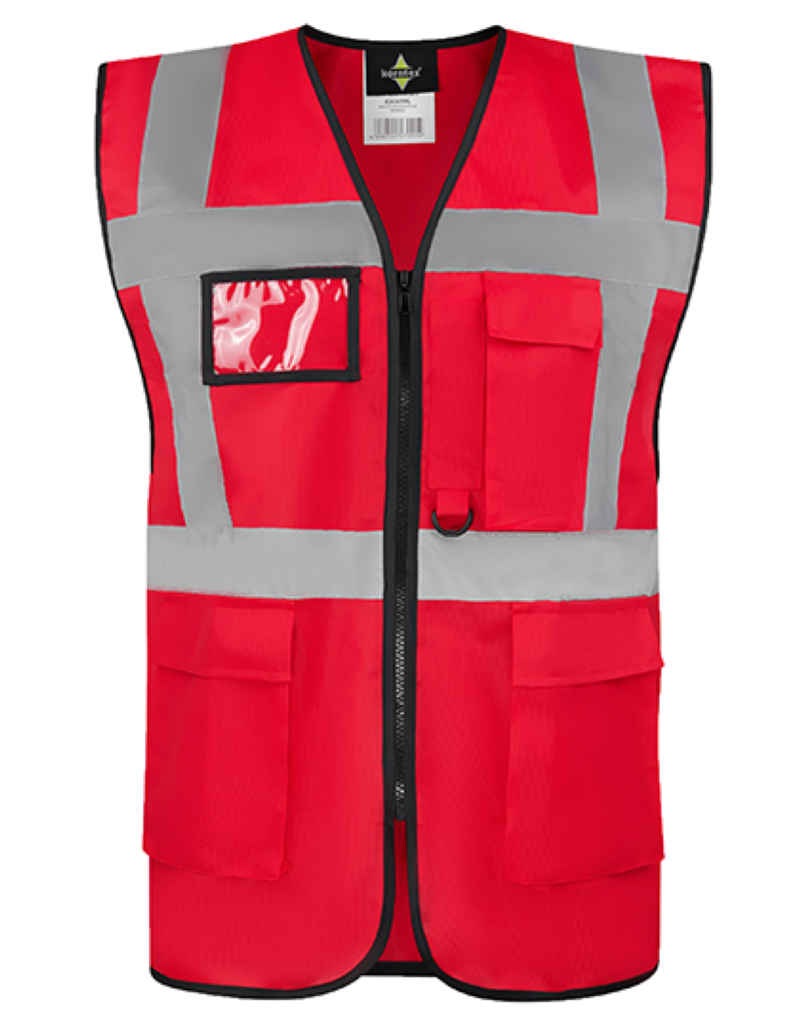 Comfort Executive Multifunctional Safety Vest Hamb Kleur_Afbeeldingen Red