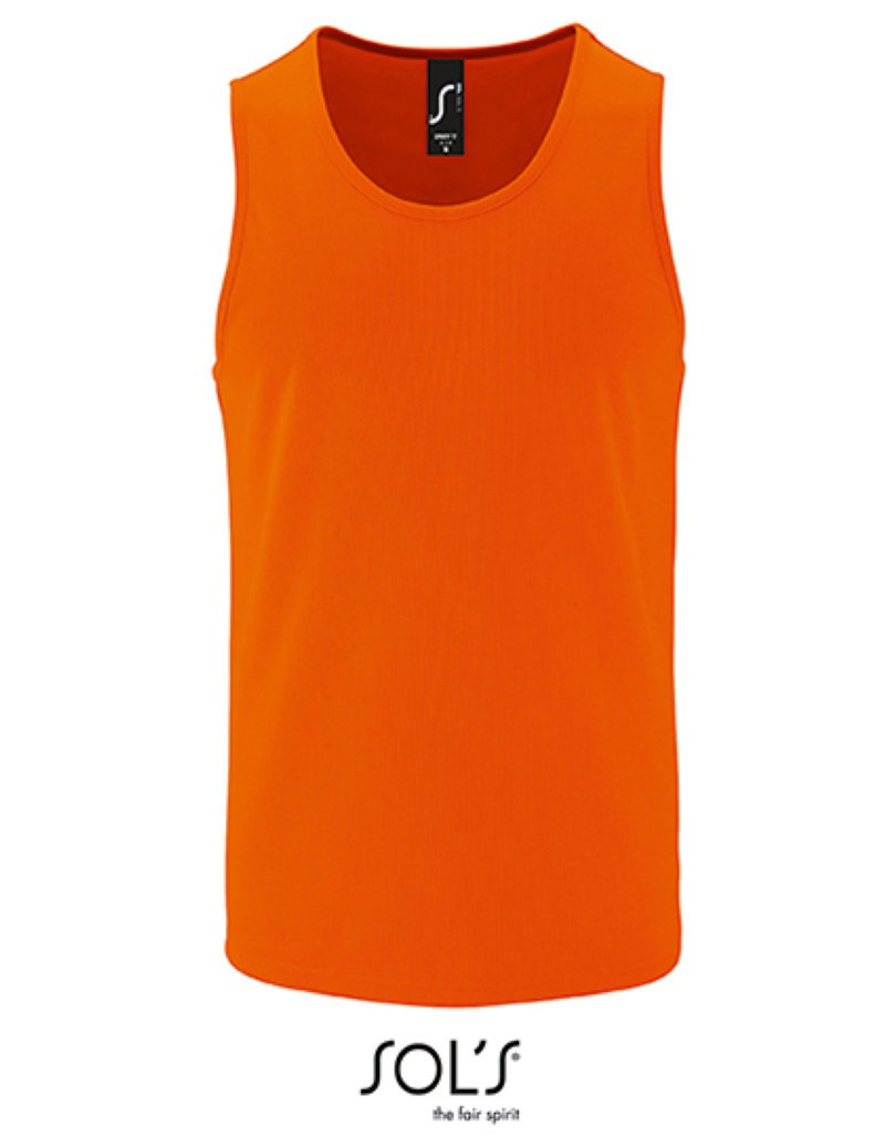 Men´ s Sports Tank Top Sporty Kleuren neon orange