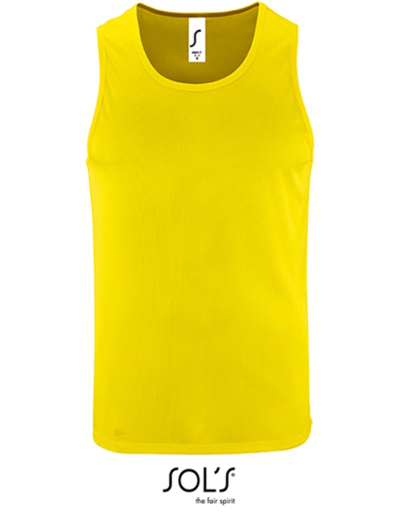 Men´ s Sports Tank Top Sporty Kleuren neon yellow