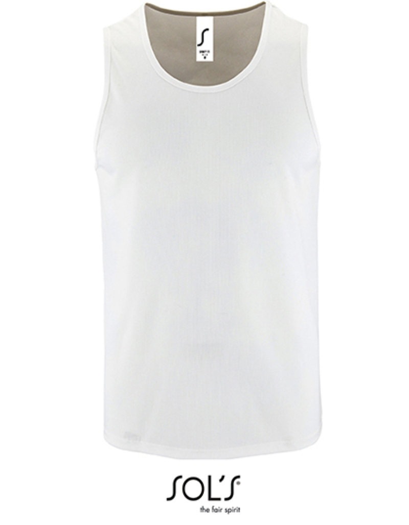 Men´ s Sports Tank Top Sporty Kleuren white