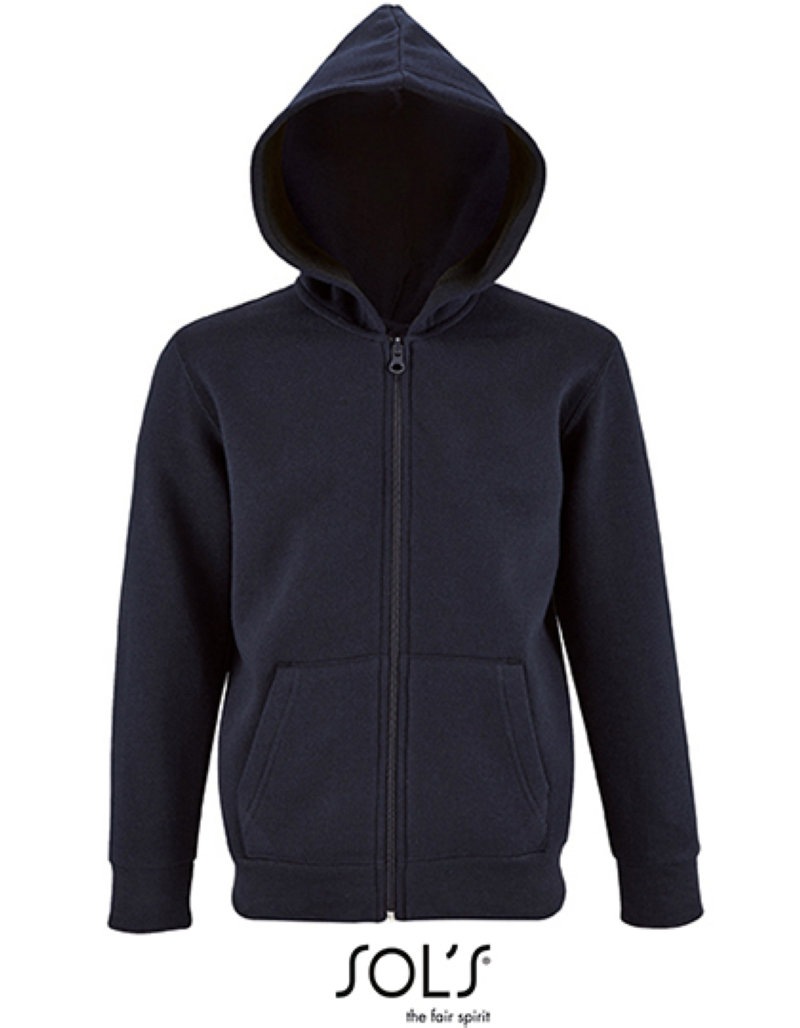 Kids´  Zip Hoodie Stone Kleuren french navy