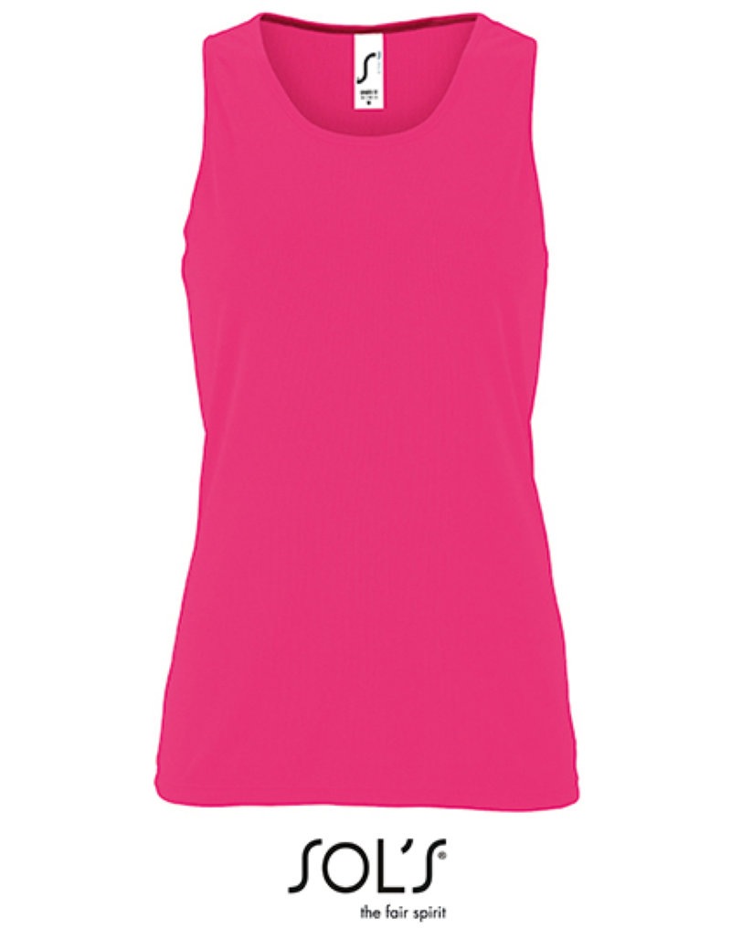 Women´ s Sports Tank Top Sporty Kleuren neon pink