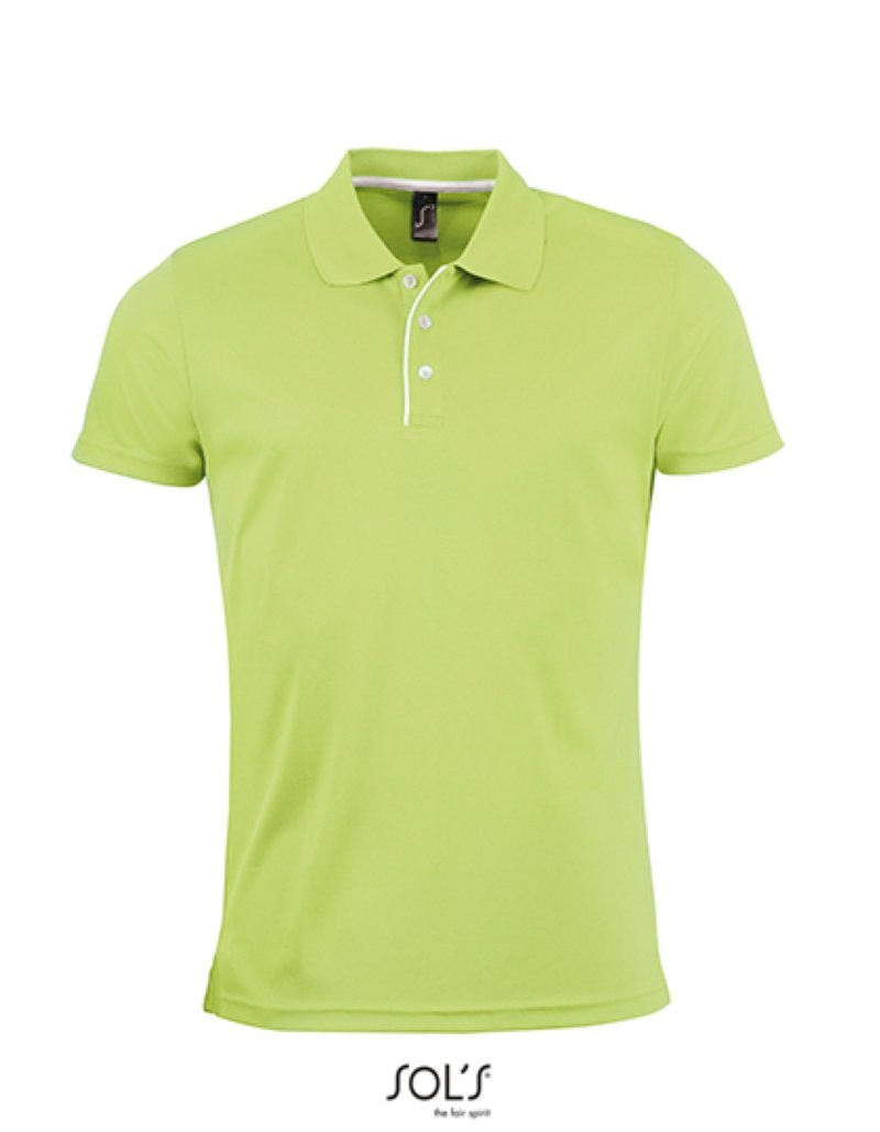 Men's Sport Polo Shirt Performer Kleuren apple green