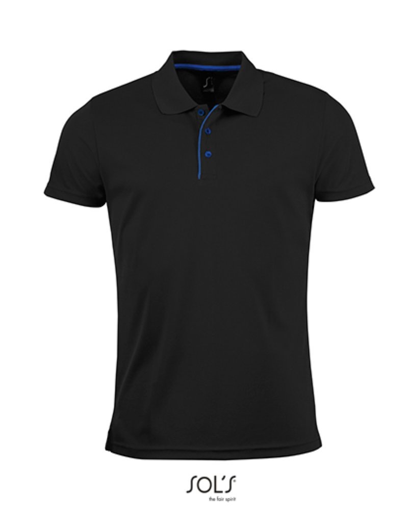 Men's Sport Polo Shirt Performer Kleuren black