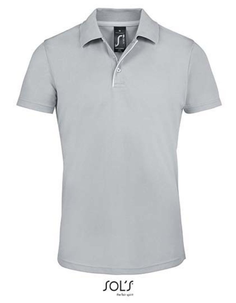 Men's Sport Polo Shirt Performer Kleuren pure grey