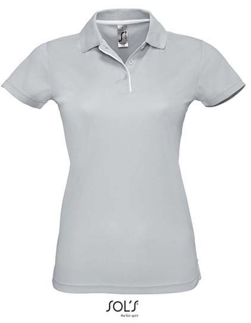 Women's Sport Polo Shirt Performer Kleuren pure grey