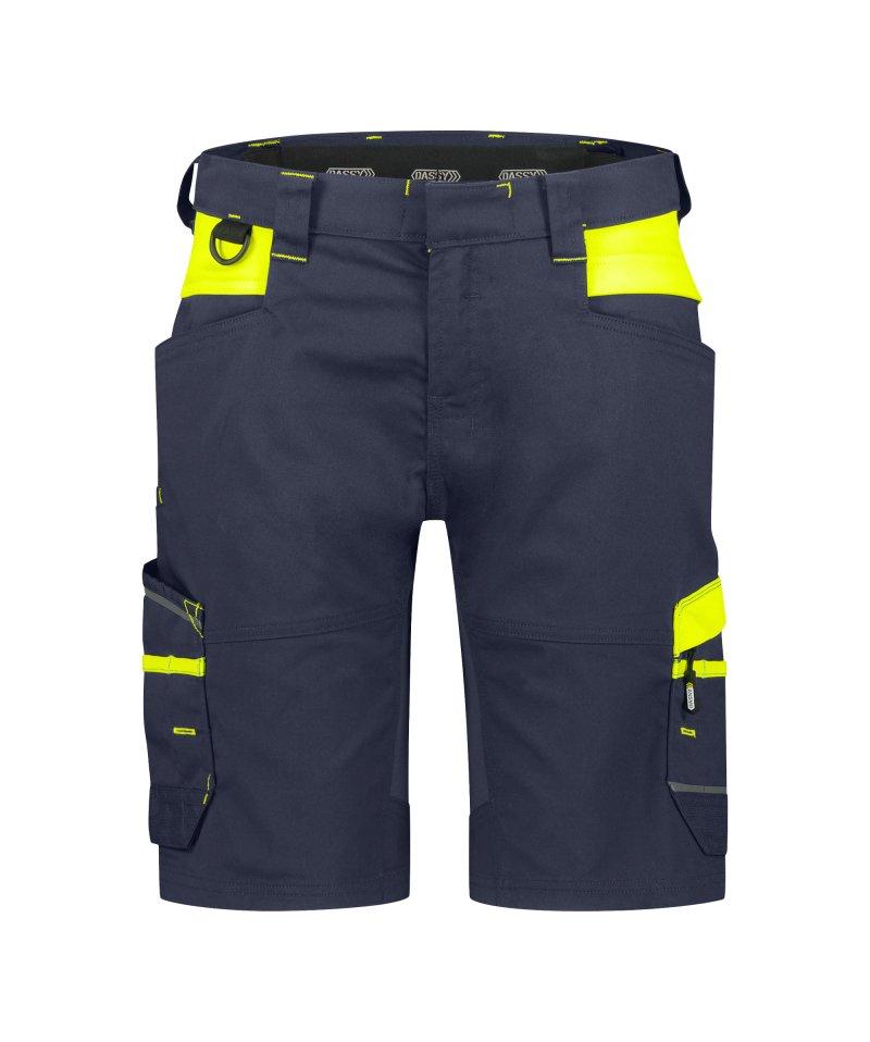 images/productimages/small/manilla-women_work-shorts-with-stretch-for-women_midnight-blue-fluo-yellow_front.jpg