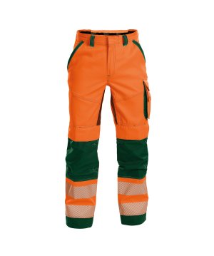 images/productimages/small/odessa_summer-high-visibility-trousers-with-knee-pockets_fluo-orange-bottle-green_front.jpg
