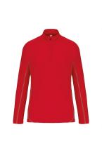 Herenrunningsweater Met Halsrits PA335 Kleur RED