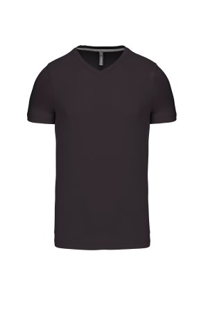 Short-sleeved V-neck T-shirt K357 Kleur DARK GREY