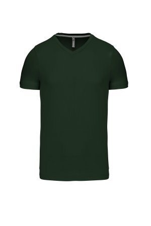 Short-sleeved V-neck T-shirt K357 Kleur FOREST GREEN