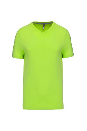 Short-sleeved V-neck T-shirt K357 Kleur LIME