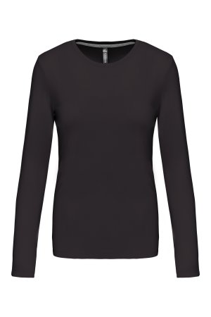 Long-sleeved crew neck T-shirt K383 Kleur DARK GREY