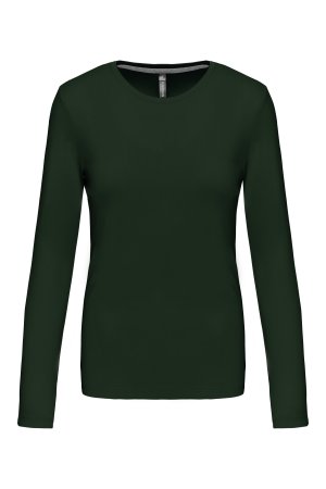 Long-sleeved crew neck T-shirt K383 Kleur FOREST GREEN