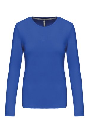 Long-sleeved crew neck T-shirt K383 Kleur light royal blue