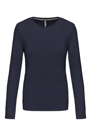 Long-sleeved crew neck T-shirt K383 Kleur NAVY