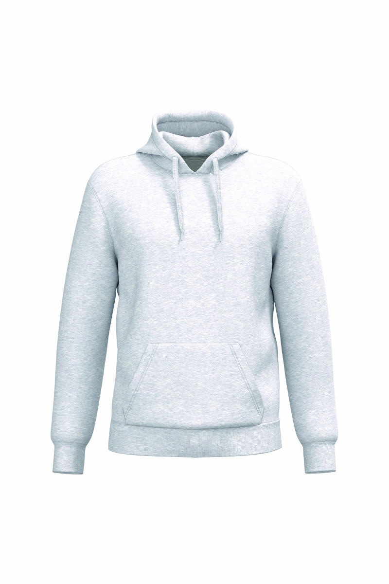 Gerecyclede uniseks sweater met capuchon Kleuren ash heather