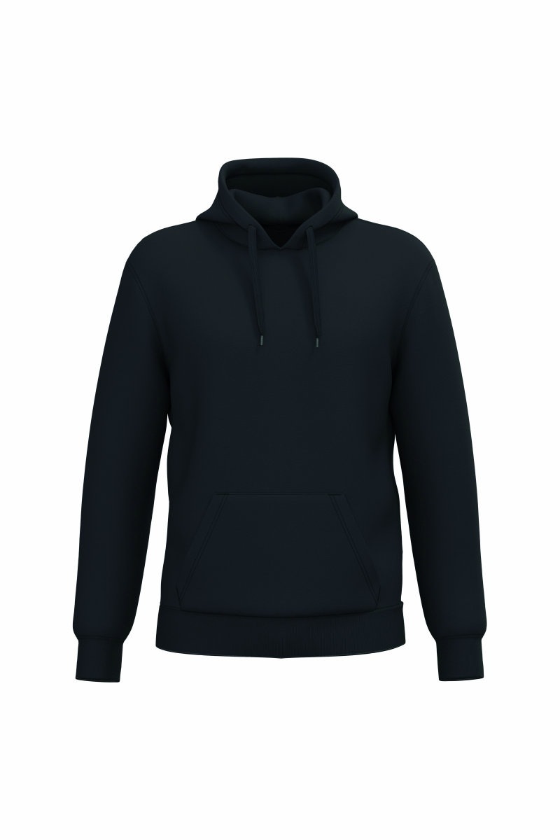 Gerecyclede uniseks sweater met capuchon Kleuren black