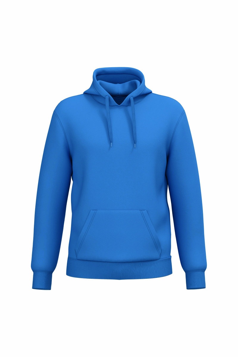 Gerecyclede uniseks sweater met capuchon Kleuren light royal blue