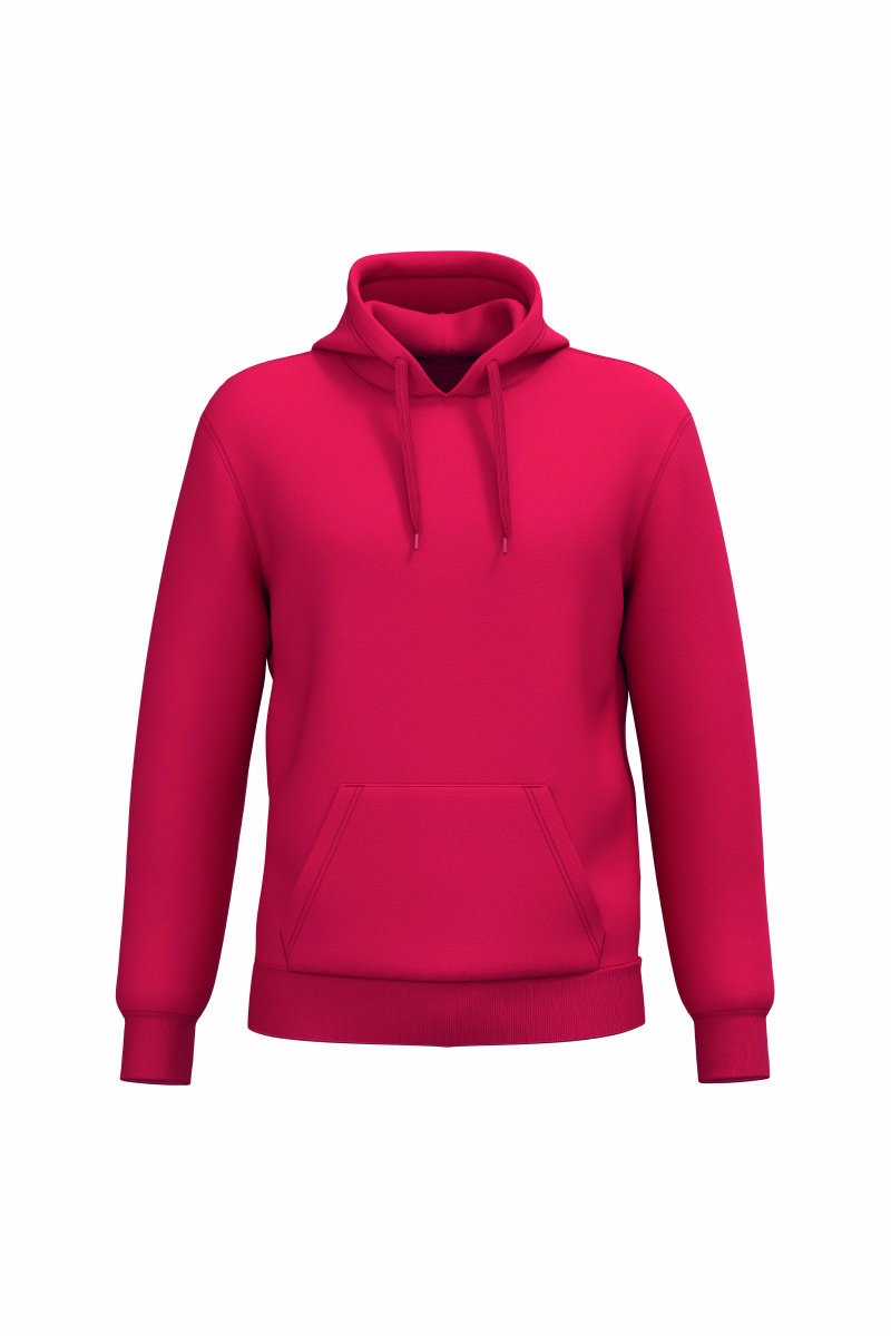 Gerecyclede uniseks sweater met capuchon Kleuren red