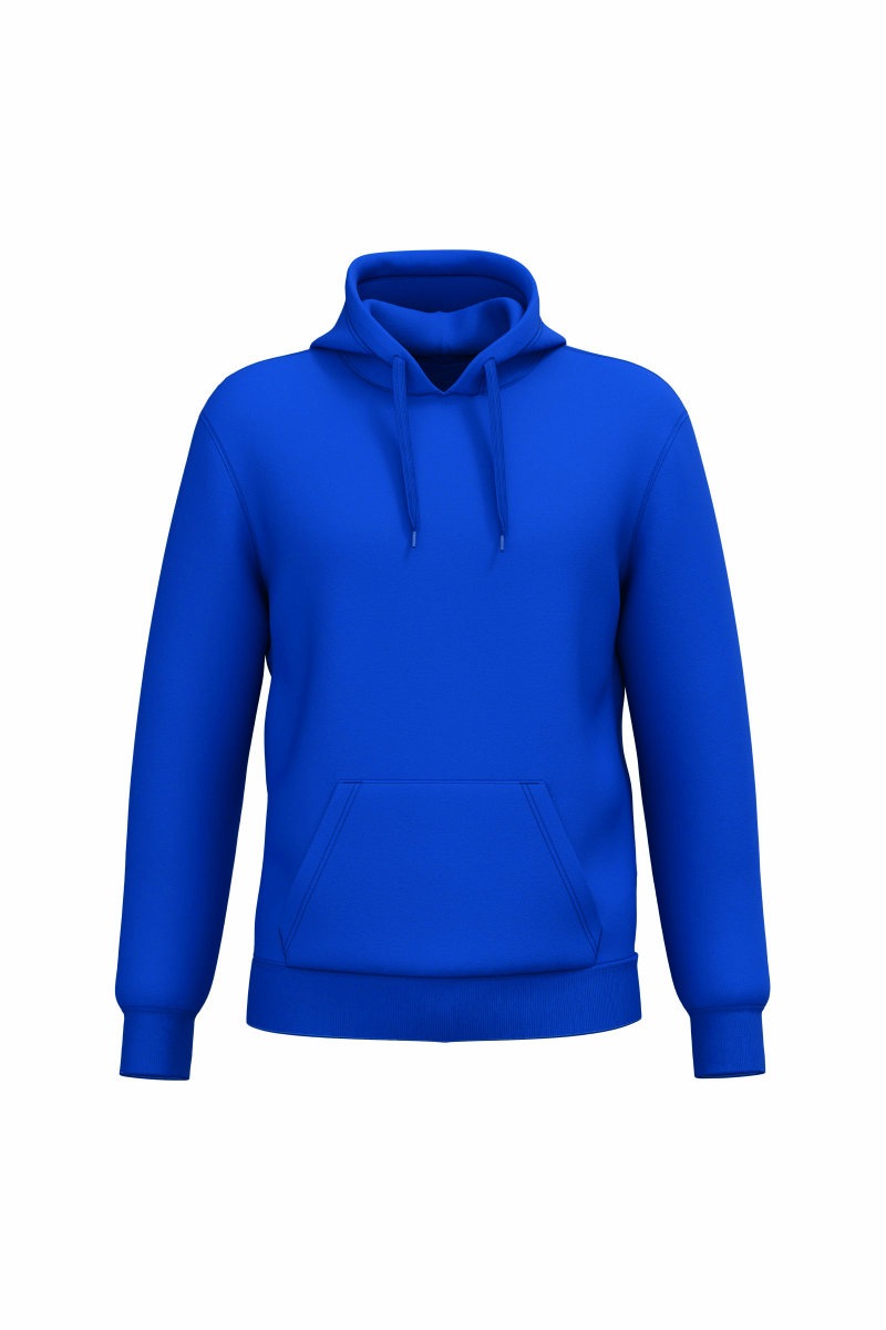 Gerecyclede uniseks sweater met capuchon Kleuren royal blue
