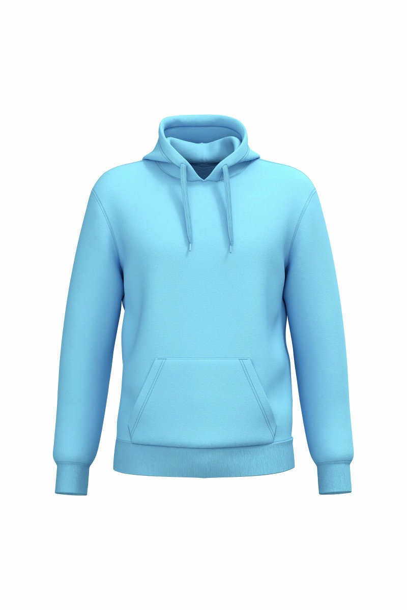 Gerecyclede uniseks sweater met capuchon Kleuren sky blue