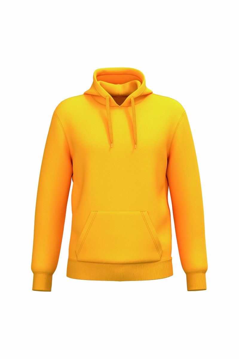 Gerecyclede uniseks sweater met capuchon Kleuren yellow