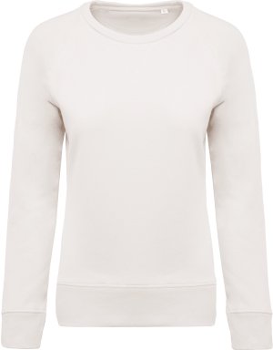 Organic cotton crew neck raglan sleeve sweatshirt K481 Kleur SNOW GREY