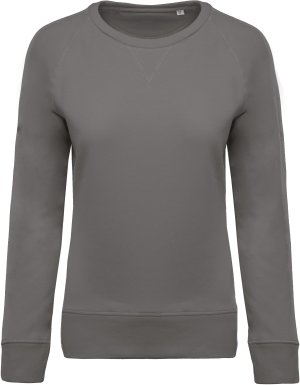 Organic cotton crew neck raglan sleeve sweatshirt K481 Kleur STORM GREY